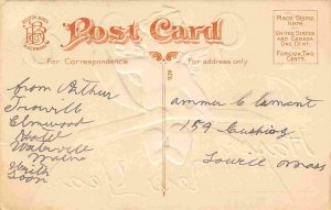 New Year Date 1908 Nymph with Book Greeting postcard