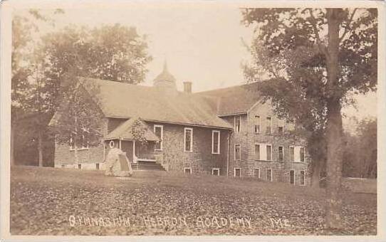 Maine Hebron Hebron Academy Gymnasium 1914 Real Photo RPPC