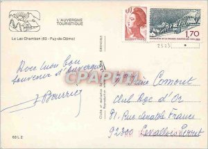 Postcard Modern Holiday Auvergne Chambon Lake Puy de Dome