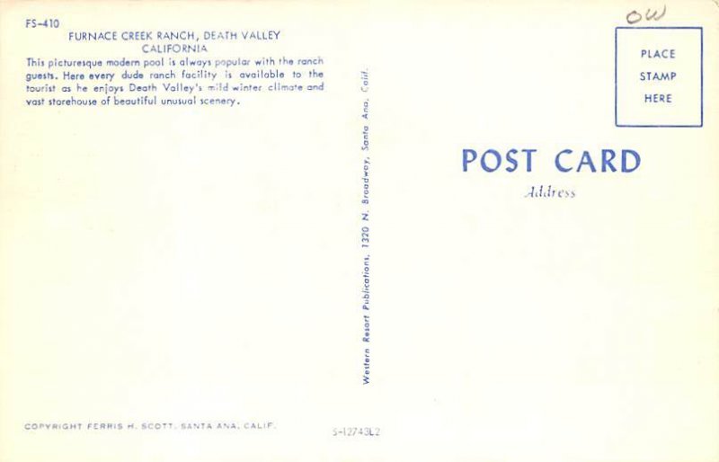 Furnace Creek Ranch Death Valley CA