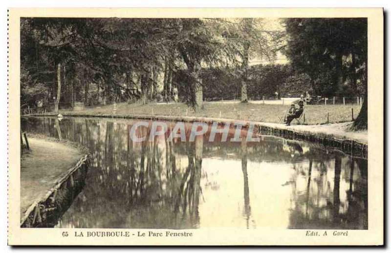 Old Postcard La Bourboule Fenestre Park