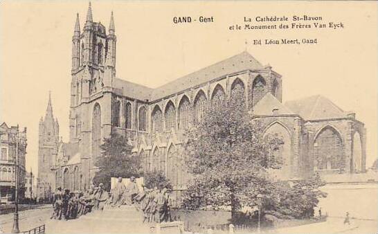 Belgium Gent Gand La Cathedrale Saint Bavon et le Monument des Freres Van Eyck