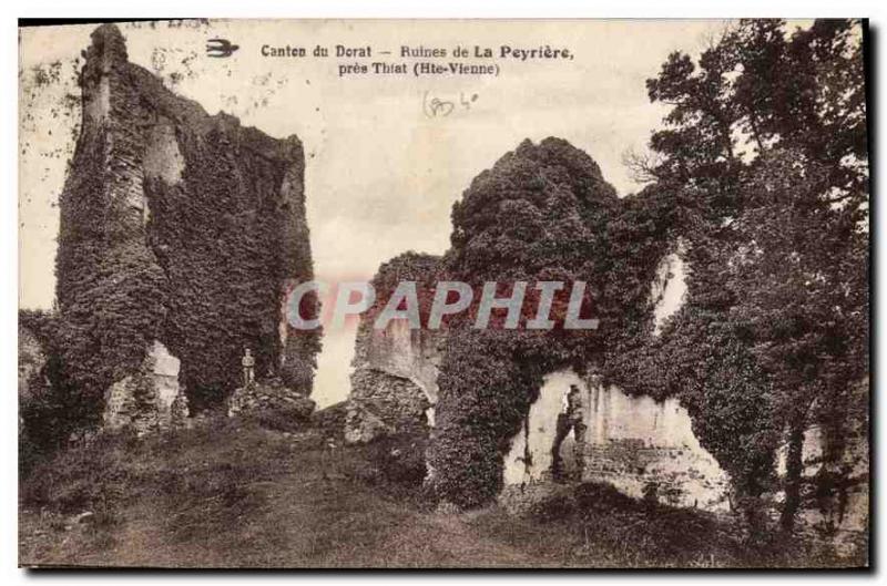 Old Postcard Canton Dorat Ruins near Peyriere Thiat