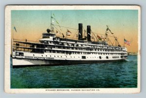 Hudson NY-New York Steamer Berkshire Hudson Navigation Vintage Postcard