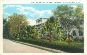 Ormond Beach Florida John D Rockefeller's Winter Home WB Postcard