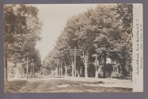 New Hartford NEW YORK RPPC 1907 STREET SCENE nr Utica Oneida Herkimer Clinton NY