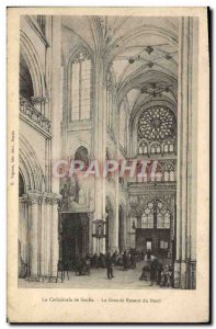 Old Postcard The Cathedral Of Senlis The Great Rose Du Nord