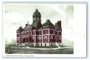 Dodge County Court House Fremont Nebraska 1909 Oakdale Antique Postcard 