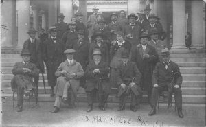 RPPC MARIENBAD Group Photo Czech Republic 1919 Vintage Real Photo Postcard