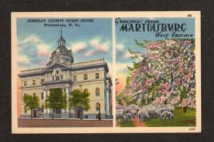 WV Greetings MARTINSBURG WEST VIRGINIA Postcard Sheep