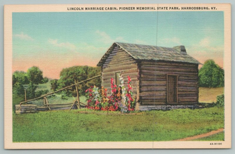 Harrodsburg Kentucky~Pioneer State Park~Lincoln Marriage Cabin~Vintage PC