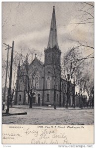 WASHINGTON, Pennsylvania, PU-1908; First M.E. Church
