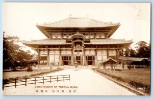 Nara Japan Postcard Daibutsuden of Todaiji c1940's Unposted RPPC Photo