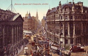 MANSION HOUSE AND CHEAPSIDE LONDON ENGLAND VALENTINE'S SERIES