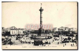 Postcard Old Paris Column Julliet the Place de la Bastille