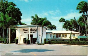 VINTAGE POSTCARD SAN REMO RESTAURANT AND COCKTAIL LOUNGE DAYTONA BEACH FLORIDA-2