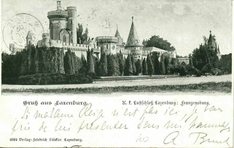 austria, LAXENBURG FRANZENSBURG, Lustschloss Larenburg, Castle (1902) Postcard