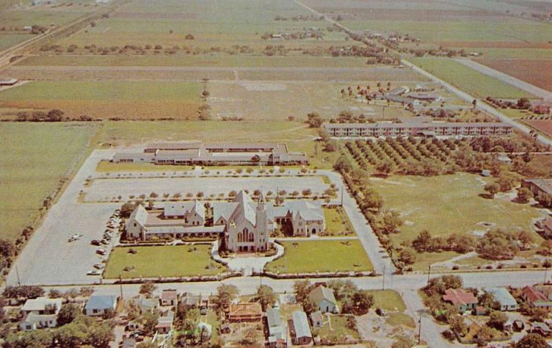 San Juan Texas Our Lady Church Birdseye View Antique Postcard K7876436