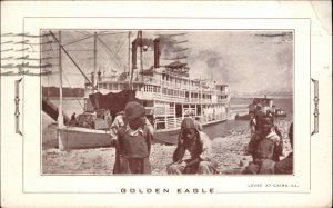 Cairo Illinois IL Steamer Ship Golden Eagle 1940 Cancel Passenger Msg PC