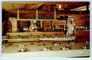 HAYWARD, WI ~ Dining Hall & Kitchen NORTH WISCONSIN LOGGING CAMP 1950s Postcard