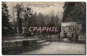 Old Postcard Montfort l & # 39amaury Convalescent Home The Garden