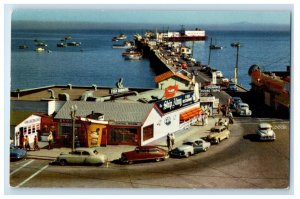 c1960's Ship Ahoy Sea Food Restaurant Fisherman Santa Cruz California Postcard