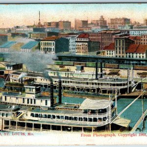 c1910s St. Louis, MO River Front Spread Eagle Steamer Steamships Stark 1903 A219