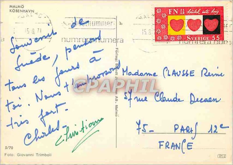 Postcard Modern Malmo Kobenhavn