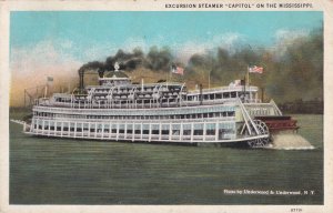 PU-1927; Excursion Steamer Capitol On The Mississippi