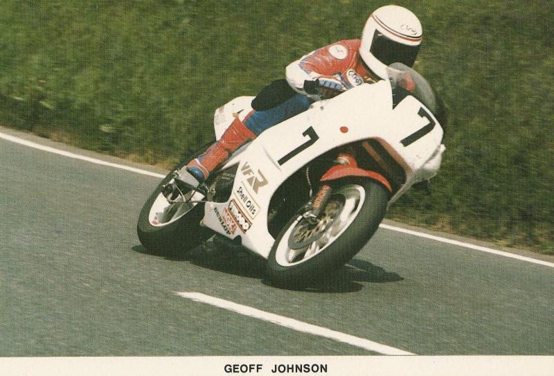 Geoff Johnson TT Races Motorbike Superbike Isle Of Man Limited Edition Postcard