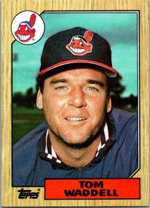 1987 Topps Baseball Card Tom Waddell Cleveland Indians sk3061