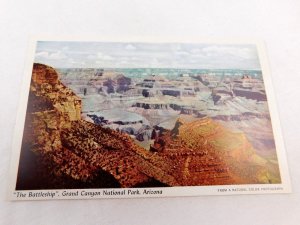 Vintage The Battleship, Grand Canyon Village Fred Harvey Postcard P30