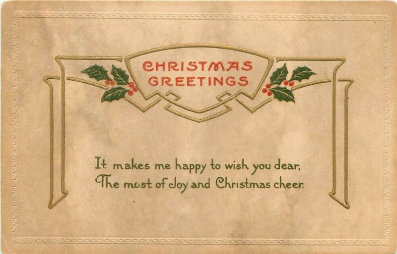 Christmas Greetings, Lot of 5, Lot Number 24