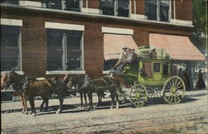 Keene NH Chesterfield Stage Stagecoach c1910 Postcard