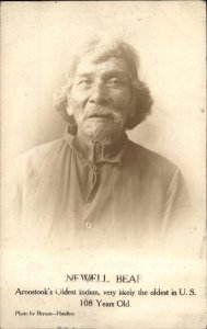 Aroostook Cnty Maine Newell Bear Maliseet Indian c1900 RPPC Vintage Postcard