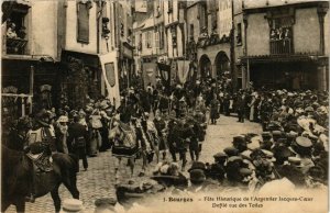 CPA BOURGES Fetes de L'Argentier Jacques-Coeur Défilé rue des Toiles (863387)