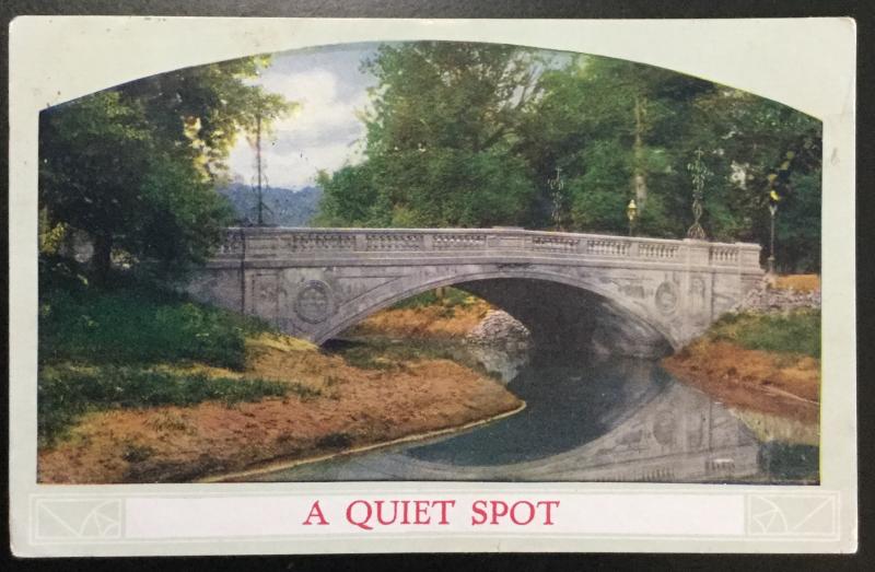 Postcard Used “A Quiet Spot” Bridge CO LB