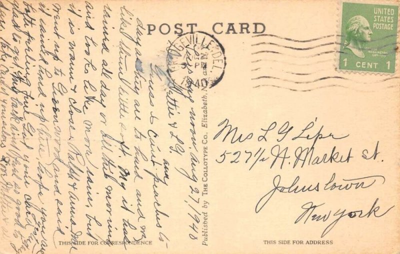 Seaford Delaware US Post Office Vintage Postcard AA110972