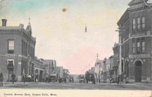 Lincoln Avenue East Fergus Falls Minnesota 1911 postcard