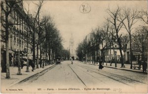 CPA PARIS 14e - L'Avenue d'Orlean, Eglise de Montrouge (56496)