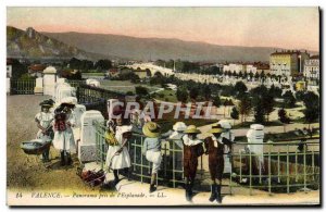 Valencia Old Postcard Panorama Taken from L & # 39Esplanade Children