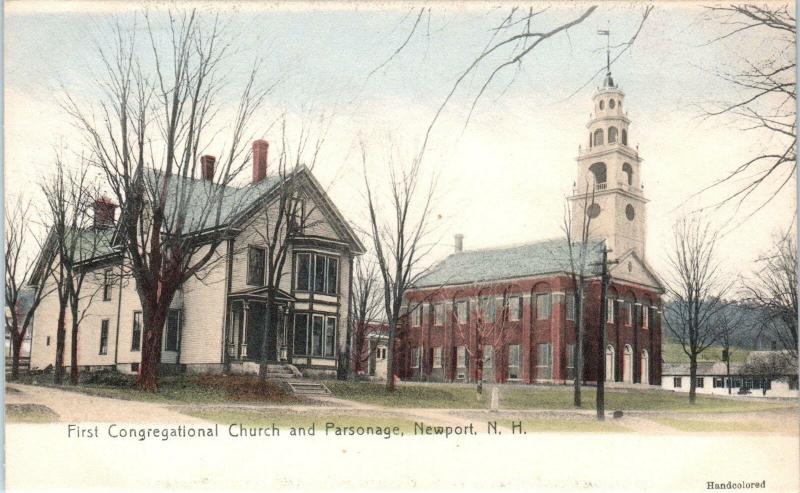 NEWPORT, NH New Hampshire  1st CONGREGATIONAL CHURCH    c1900s    Postcard