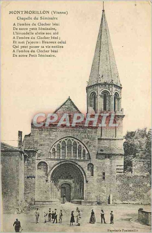 Old Postcard Montmorillon (Vienna) Seminary Chapel