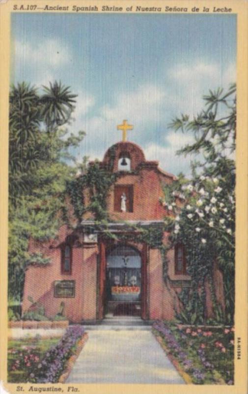 Florida St Augustine Ancient Spanish Shrine Of Nuestra Senora de la Leche Cur...