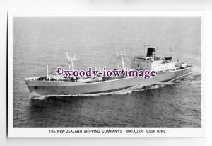 cb0757 - New Zealand Shipping Cargo Ship - Mataura , built 1968 - postcard