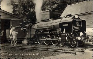 Miniature RR Train HURRICANE RH&D RLY British Real Photo Postcard