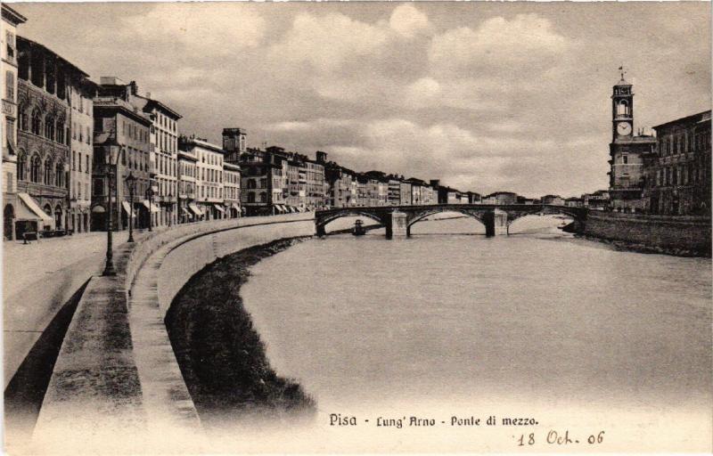 CPA PISA Lung'Arno Ponte di mezzo. ITALY (468101)