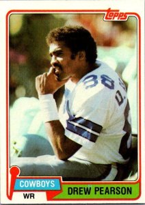 1981 Topps Football Card Drew Pearson Dallas Cowboys sk60187