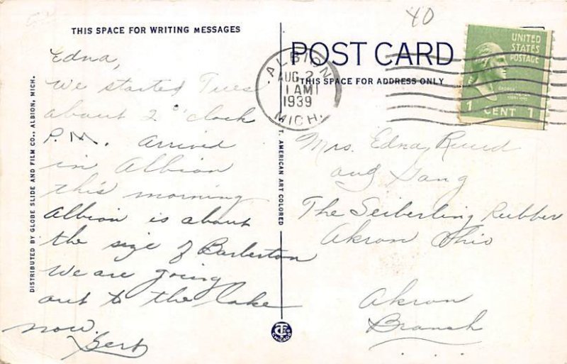 Scene On Mill Race  Albion MI 