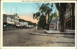 COLEBROOK NH Main Street Scene c1920 Postcard